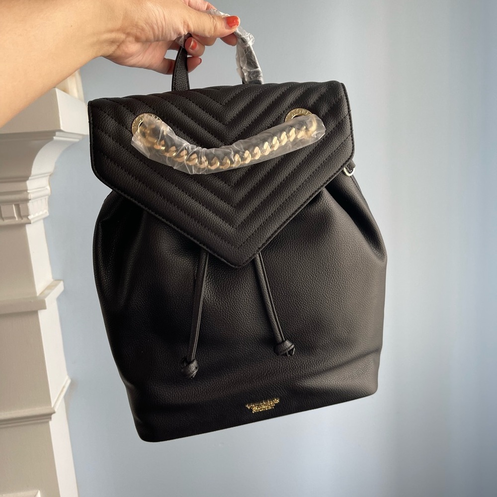 Victoria’s Secret Pebbled V-Quilt Angela Mini Backpack